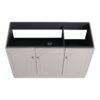 Modern 48" Freestanding Bathroom Vanity With White Resin Sink & Soft Close Cabinet Doors - Khaki - Image 12