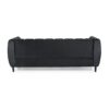 Miranda - Modern Glam Velvet 3 Seater Sofa - Black - Image 7
