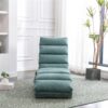 Ergonomic Electric Massage Chaise Lounge With Remote Control, 5 Modes For Relaxation - Teal - Image 4