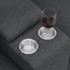 Tina - 8 Piece Upholstered Sectional With Ottoman - Dark Gray - Image 7