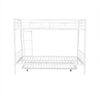 Full Long Over Queen Metal Bunk Bed With Trundle - White - Image 7