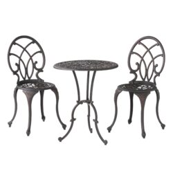 Charleston 3 Pieces Cast Bistro Set - Copper