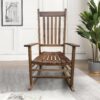 Balcony Porch Adult Rocking Wood Chair - Brown - Image 2