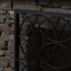 Thayer - Single Panel Iron Fireplace Screen With Geometric Pattern - Black - Image 6