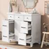Bathroom Vanity Cabinet With Sink Top Combo Set, Single Sink, Shaker Cabinet With Soft Closing Door And Drawer - White - Image 4