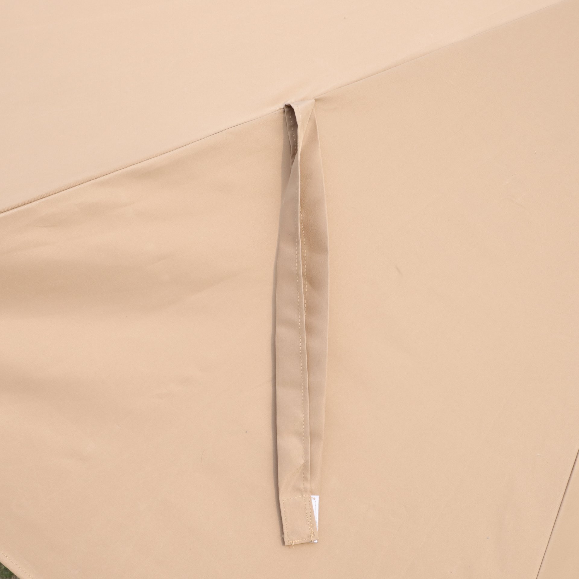 15 X 9 Ft Large Double Sided Rectangular Outdoor Twin Patio Market Umbrella With Light And Base - Taupe - Image 9