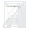 Full Over Full Size Murphy Bed With Hydraulic Lift & Desk Design - White - Image 8