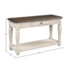 Console Table With Storage - Antique White / Brown - Image 6