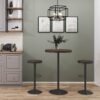 Dakota - Industrial Adjustable Bar / Dinette Table - Gray / Brown - Image 5