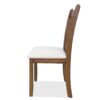 Modern Dining Chair (Set of 2) Wooden Back, Cushion Seats, Frame - Light Brown - Image 5