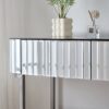 Mirrored Makeup Vanity Table With Stainless Steel Base, Mirrored Console Dressing Table With 2 Drawers, Versatile Desk For Bedroom And Office - Silver - Image 10