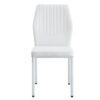 Luxury Simple Chair High Resilience Dining Chair Material With Metal Leg (Set of 6) - White / Silver - Image 15