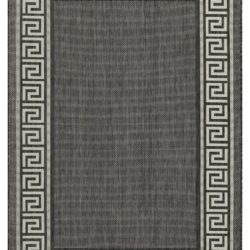 Sunshine - 5'3" X 7'3" Polypropylene Indoor, Outdoor Area Rug - Anthracite