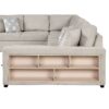 U-Shaped Sectional Sofa Pull-Out Sofa Bed With Two USB Ports, A Storage Chaise Lounge And Four Back Pillows For Living Room - Beige - Image 20