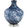 Lotus - Contemporary Table Lamp (Set of 2) - True Navy / Gold / Polished Nickel / Clear Crystal - Image 4