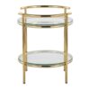 Rhonda - Contemporary / Glam Side Table - Gold / Clear - Image 2