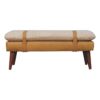 Boucle Leather Bench - Tan - Image 4
