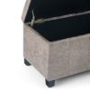 Dover - Storage Ottoman Bench - Distressed Gray Taupe - Image 5