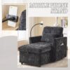 Multifunctional Lazy Person Sofa Recliner With Storage Backrest And Cell Phone Bracket For Living Room Or Bedroom - Black - Image 5