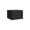Floating Nightstand, Space Saving Design With Handy Drawer And Surface - Black - Image 5