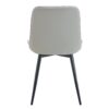 Ergonomic Dining Chair (Set of 4) With Extended Seat Cushion, Metal Legs - Black / Gray - Image 21