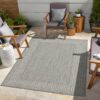 Sunshine - 2'7" X 7'3" Indoor, Outdoor Area Rug - Silver - Polypropylene - Image 4