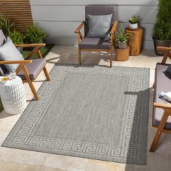 Sunshine - 7'10" X 10'3" Indoor, Outdoor, Area Rug - Silver