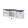 Cargo - Bench With Storage - Gray / White - Image 7