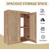 Modern Wall Mounted Bathroom Vanity With Resin Sink And 2 Side Cabinet, Imitative , Construction - Imitative Oak - Image 9