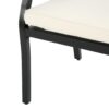 Outdoor Dining Chair Set With Water Resistant Cushions - Black / Ivory - Image 12