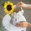 Greek Style Cement Head Planter Indoor Outdoor Home, Garden Decor - Gray - Image 10