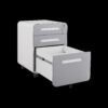 3 Drawer Mobile File Cabinet Under Desk Office, Simple Style Versatile Storage Cabinet For Legal / Letter / A4 Files, 5 Wheel Design Anti-Tilting Cold Rolled Steel Waterproof Moisture-Proof - White / Gray - Image 7
