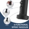 3 In 1 Kitchen Faucet With Press Type Glass Rinser, High Arc Pull Down Sprayer, 3 Function Spray Mode - Matte Black - Image 8