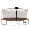 16Ft Trampoline With Basketball Hoop Pump And Ladder (Inner Safety Enclosure) With Soccer Goal - Orange - Image 11