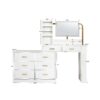 Modern 8 Drawer Dresser For Bedroom Ample Storage Wide Chest Of Drawers, Sturdy & Safe - White - Image 3