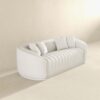 Markus - Mid-Century Modern Luxury Tight Back Couch - White - Image 4