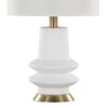 Lloyd - Contemporary Table Lamp (Set of 2) - Sanded Matte White / Modern Brass / White - Image 4