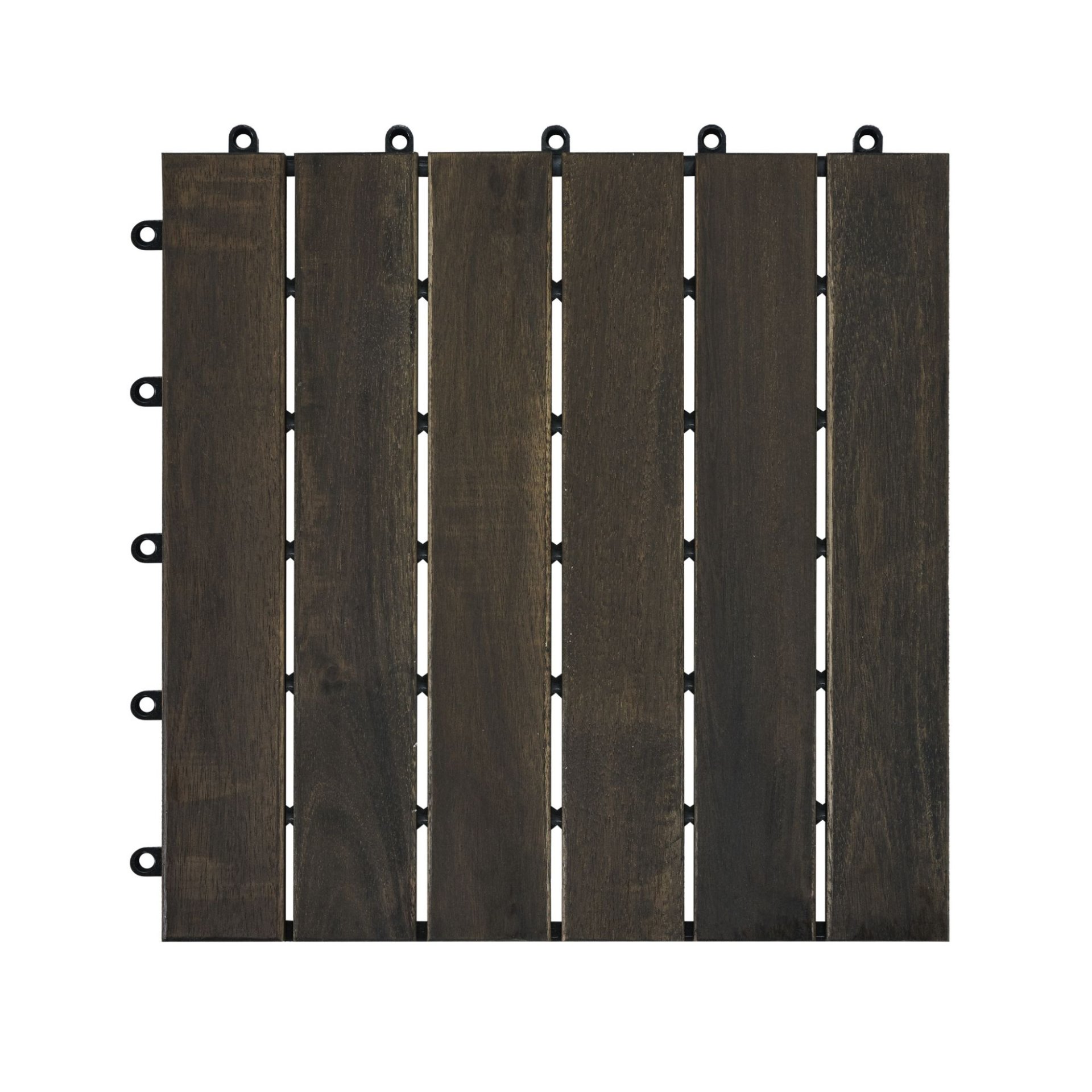 Interlocking Deck Tiles Striped Pattern - Dark Brown - Image 24