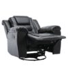 360° swivel And Rocking Home Theater Recliner Manual Recliner Chair With Wide Armrest For Living Room - Black - Image 13