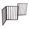 Pet Gate Dog Gate For Doorways, Stairs Or House Freestanding, Folding - Dark Brown - Image 9