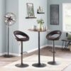 Pebble - Mid-Century Modern Table Adjusts From Dining To Bar - Black / Walnut - Image 4