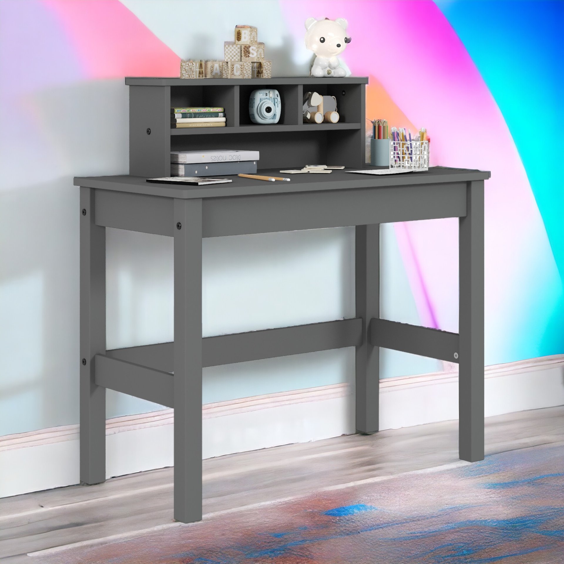 Logan - Writing Desk - Gray - Image 9
