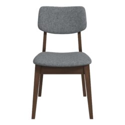 Carlos - Solid Back Side Chair (Set of 2) - Brown / Gray