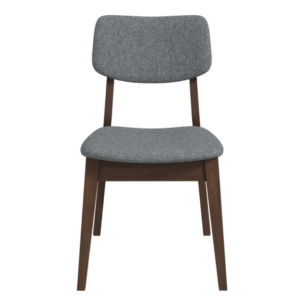 Carlos - Solid Back Side Chair (Set of 2) - Brown / Gray