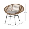 Cordella - Outdoor Woven Wicker Chairs With Cushions, (Set of 2) - Brown / Beige - Image 3