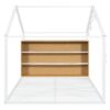 Full Size Bed House Frame With Shelves And Lights - White - Image 6