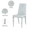 Modern Simple Light Luxury Dining Chair (Set of 2) Light Gray - Image 4