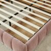 Modern King Size Upholstered Bed With Headboard And Storage Drawer - Pink - Image 12