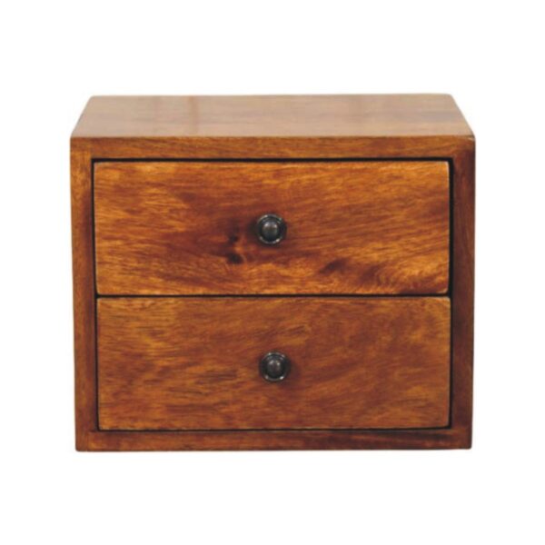 Solis - 2 Drawer Wall Mounted Nightstand - Brown