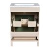 Bathroom Vanity With Ceramic Sink, Bathroom Vanity Cabinet With 2 Drawers, Wooden Bathroom Sink Cabinet - Beige / Green - Image 17